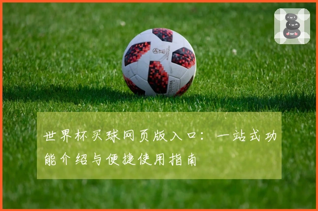 世界杯买球网页版入口：一站式功能介绍与便捷使用指南